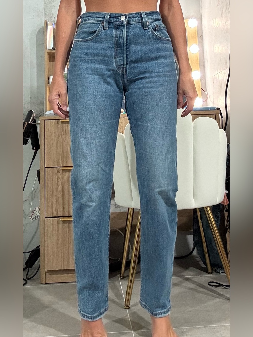 Levi's 501’s Blue High-Rise Straight Jeans